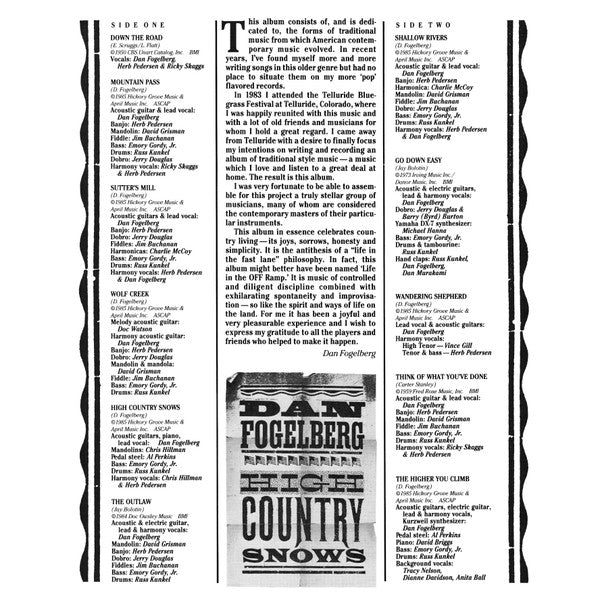 High Country Snows - secondary