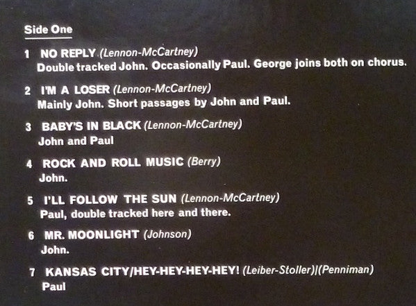 Beatles For Sale - secondary