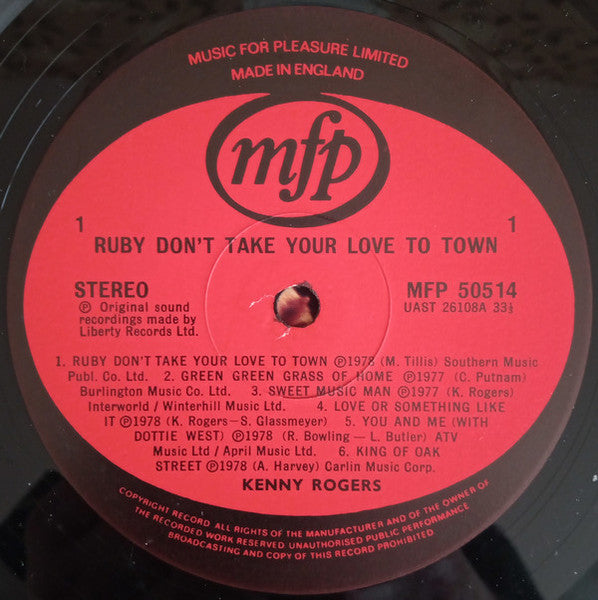 Kenny Rogers - Ruby Don't Take Your Love To Town