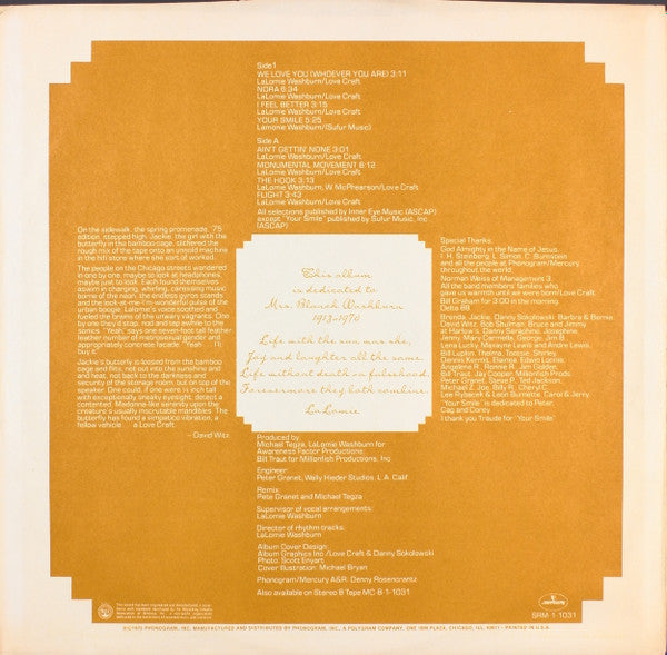 We Love You (Whoever You Are) - secondary