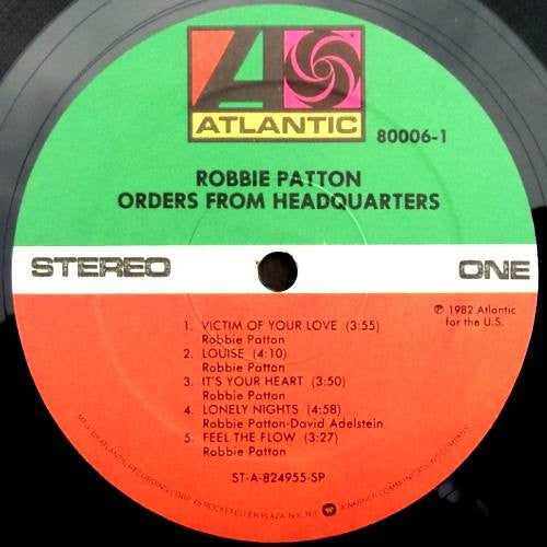 Robbie Patton - Orders From Headquarters