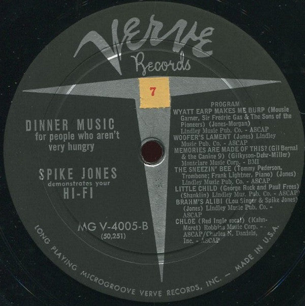 Spike Jones - Dinner Music (For People Who Aren't Very Hungry)