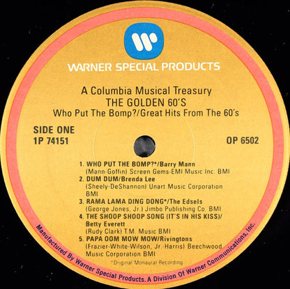 Great Hits From The 60's / Who Put The Bomp...?  - secondary