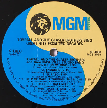 Tompall Glaser & The Glaser Brothers - Sing Great Hits From Two Decades