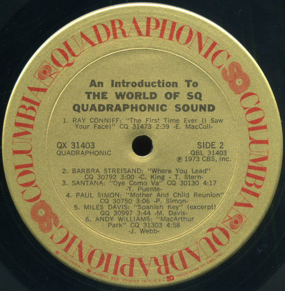 An Introduction To The World Of SQ Quadraphonic Sound - secondary