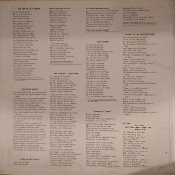 Folk Songs Sing Along With Mitch - secondary