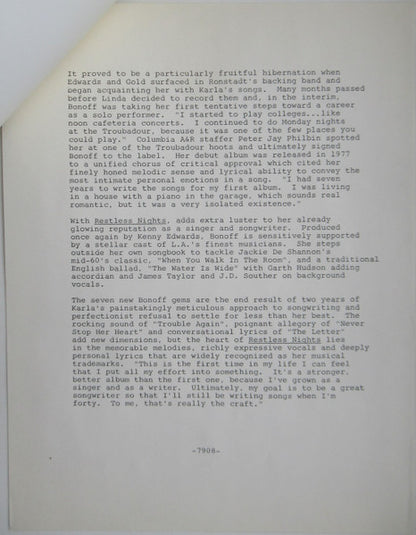 Restless Nights - secondary