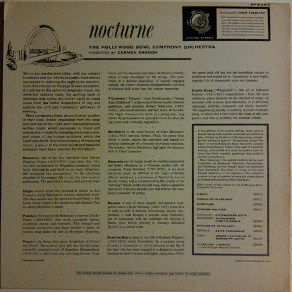 The Hollywood Bowl Symphony Orchestra, Carmen Dragon - Nocturne
