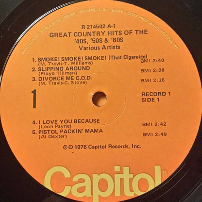 Great Country Hits Of The 40's 50's & 60's - secondary