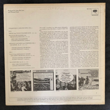 Pyotr Ilyich Tchaikovsky, Leonard Bernstein, New York Philharmonic, Eugene Ormandy, The Philadelphia Orchestra - Tchaikovsky's Greatest's Hits (Vol. 1)