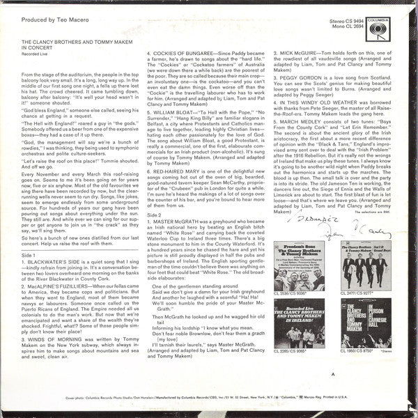 The Clancy Brothers & Tommy Makem - In Concert