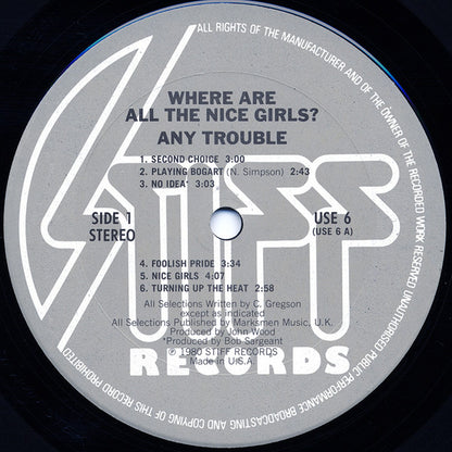 Where Are All The Nice Girls? - secondary