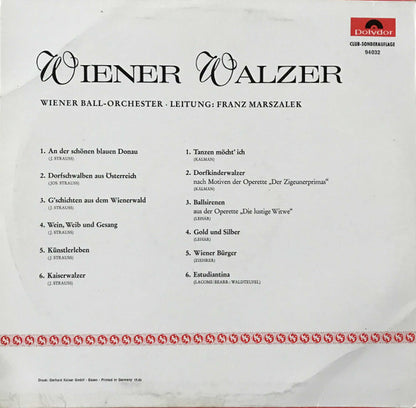 Das Große Wiener Ballorchester, Franz Marszalek - Wiener Walzer