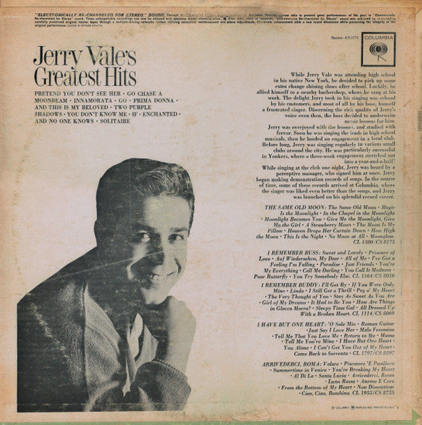 Jerry Vale - Jerry Vale's Greatest Hits