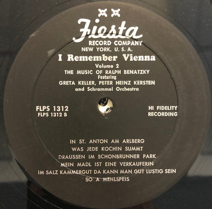 Ralph Benatzky, The Schrammel Orchestra, Greta Keller, Peter Heinz Kersten - I Remember Vienna Vol.2