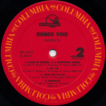 Romeo Void - Instincts
