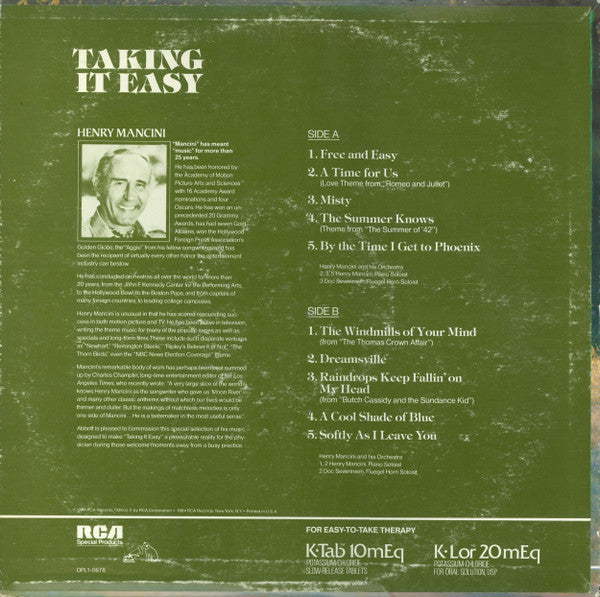Henry Mancini And His Orchestra - Taking It Easy