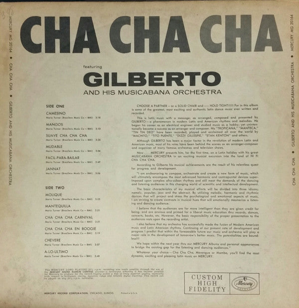 Gilberto And His Musicabana Orchestra - Cha Cha Cha