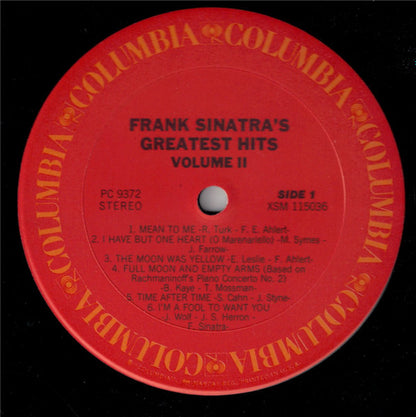 Frank Sinatra's Greatest Hits - The Early Years - Volume Two - secondary