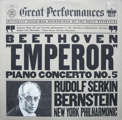 Ludwig van Beethoven, Rudolf Serkin, Leonard Bernstein, New York Philharmonic - "Emperor" Piano Concerto No. 5