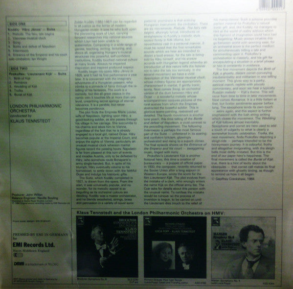Zoltán Kodály, Sergei Prokofiev, Klaus Tennstedt, London Philharmonic Orchestra - Hary János - Suite / Lieutenant Kijé - Suite