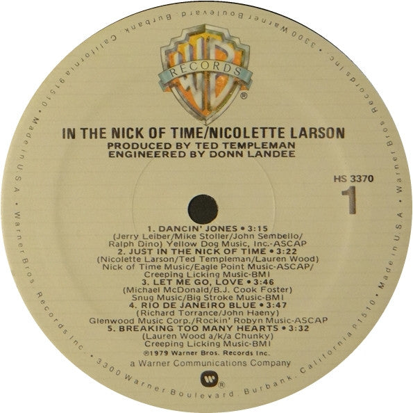 Nicolette Larson - In The Nick Of Time