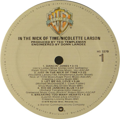 Nicolette Larson - In The Nick Of Time