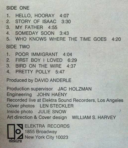 Who Knows Where The Time Goes - secondary