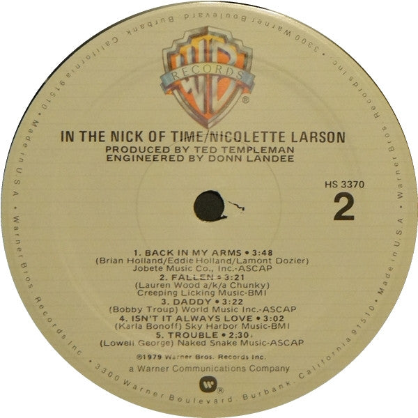 Nicolette Larson - In The Nick Of Time