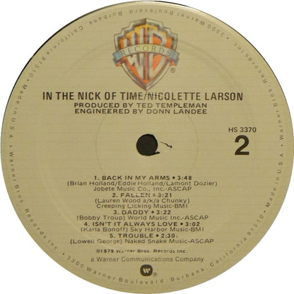 Nicolette Larson - In The Nick Of Time