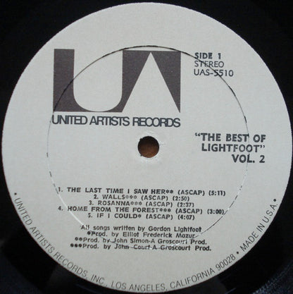 Classic Lightfoot (The Best Of Lightfoot / Volume 2) - secondary