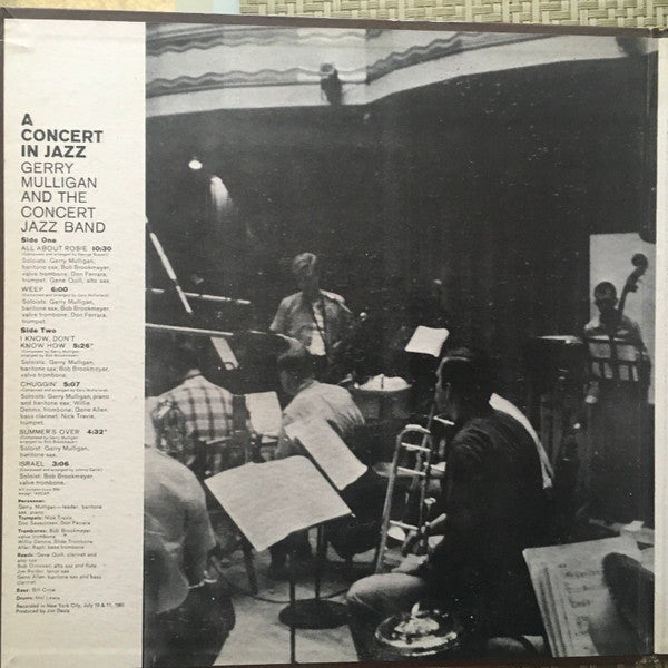 Gerry Mulligan & The Concert Jazz Band - Gerry Mulligan Presents A Concert In Jazz