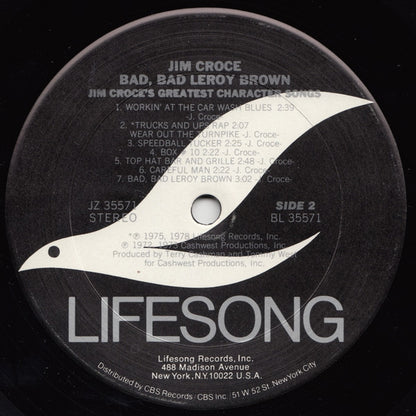Jim Croce - Bad, Bad Leroy Brown / Jim Croce's Greatest Character Songs