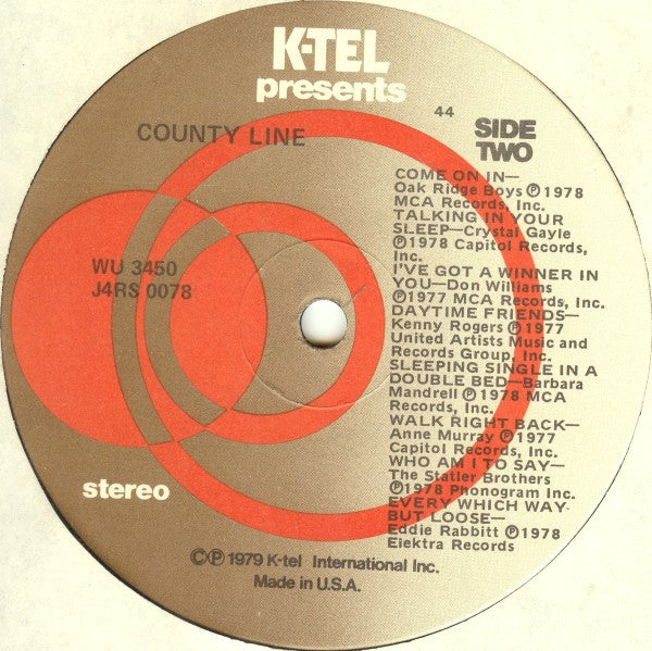 Various - County Line (Cross Over To Country Original Hits & Stars)