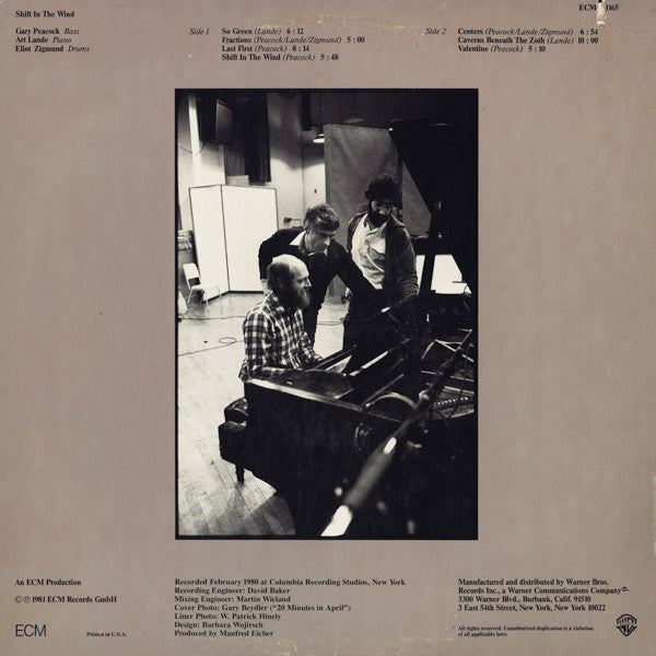 Gary Peacock, Art Lande, Eliot Zigmund - Shift In The Wind