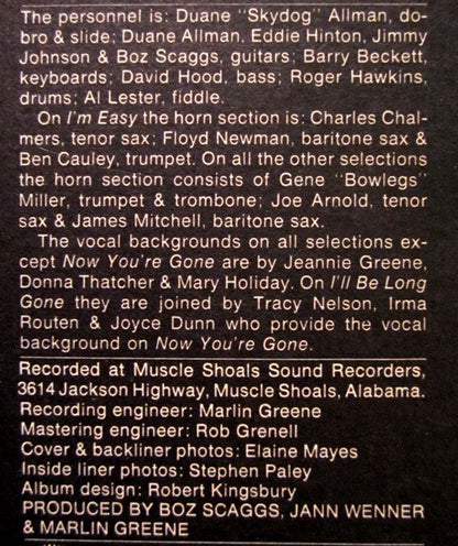 Boz Scaggs - secondary