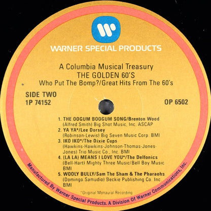 Great Hits From The 60's / Who Put The Bomp...?  - secondary