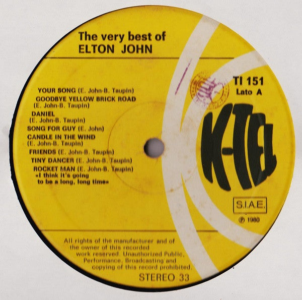 The Very Best Of Elton John - secondary