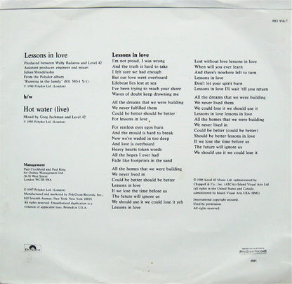 Lessons In Love - secondary