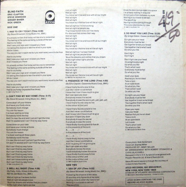 Blind Faith - secondary