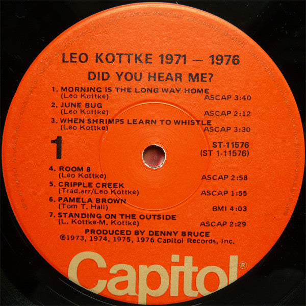1971-1976 "Did You Hear Me?" - secondary