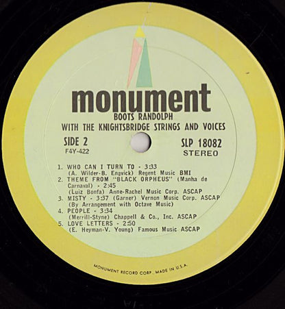 Boots Randolph With The Knightsbridge Strings & Voices - secondary