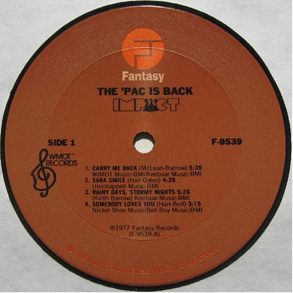 The 'Pac Is Back - secondary