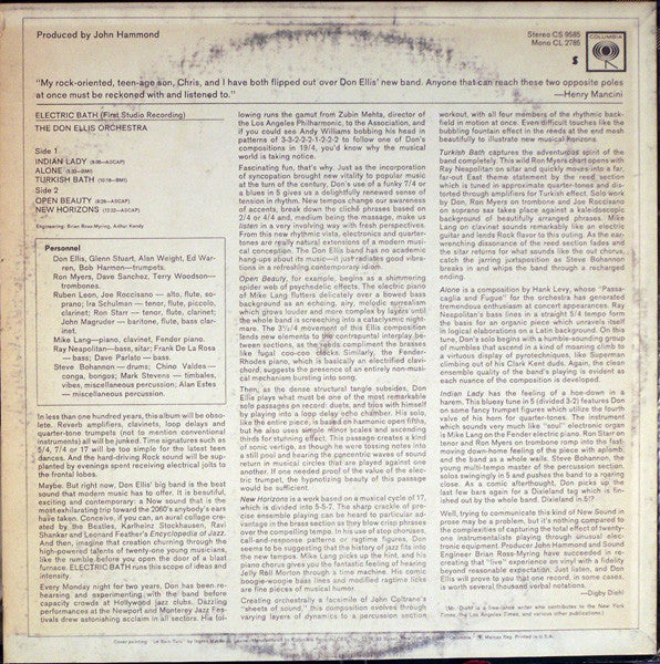 The Don Ellis Orchestra - Electric Bath
