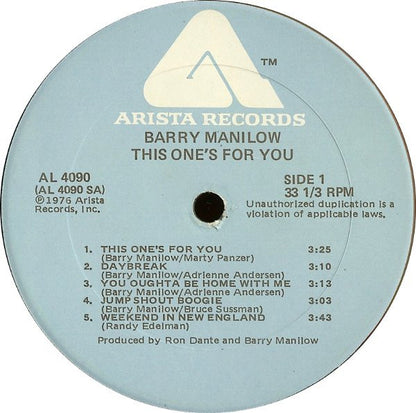 Barry Manilow - This One's For You