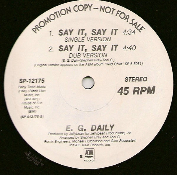 Say It, Say It (Extended Version) - secondary