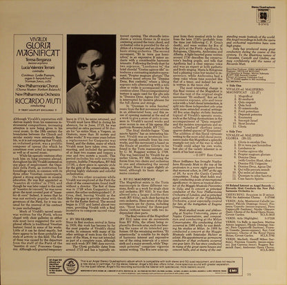 Antonio Vivaldi, Riccardo Muti, Teresa Berganza, Lucia Valentini Terrani, New Philharmonia Chorus, New Philharmonia Orchestra - Magnificat / Gloria