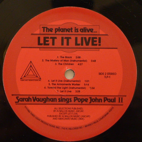 Sarah Vaughan - The Planet Is Alive... Let It Live!