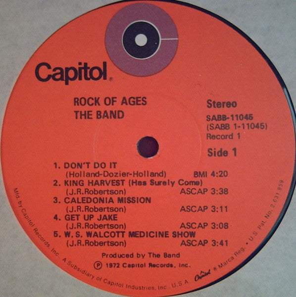 Rock Of Ages (The Band In Concert) - secondary