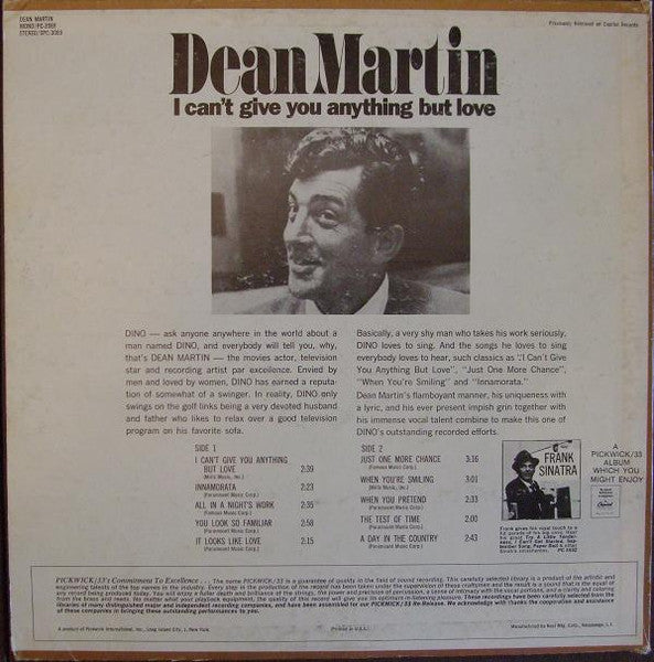 I Can't Give You Anything But Love - secondary